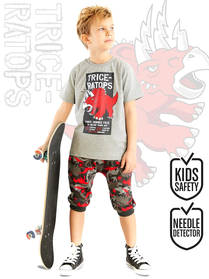 MSHB&G Triceratops Boy T-shirt&Harem Pants Set